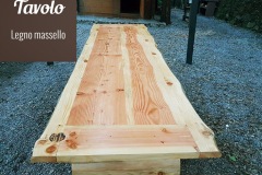 Tavolo in legno massello per esterno